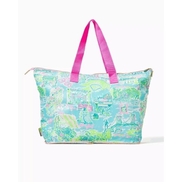 💗 LILLY PULITZER Getaway Packable Philly Print Large Tote NEW WITH TAGS - Picture 4 of 12